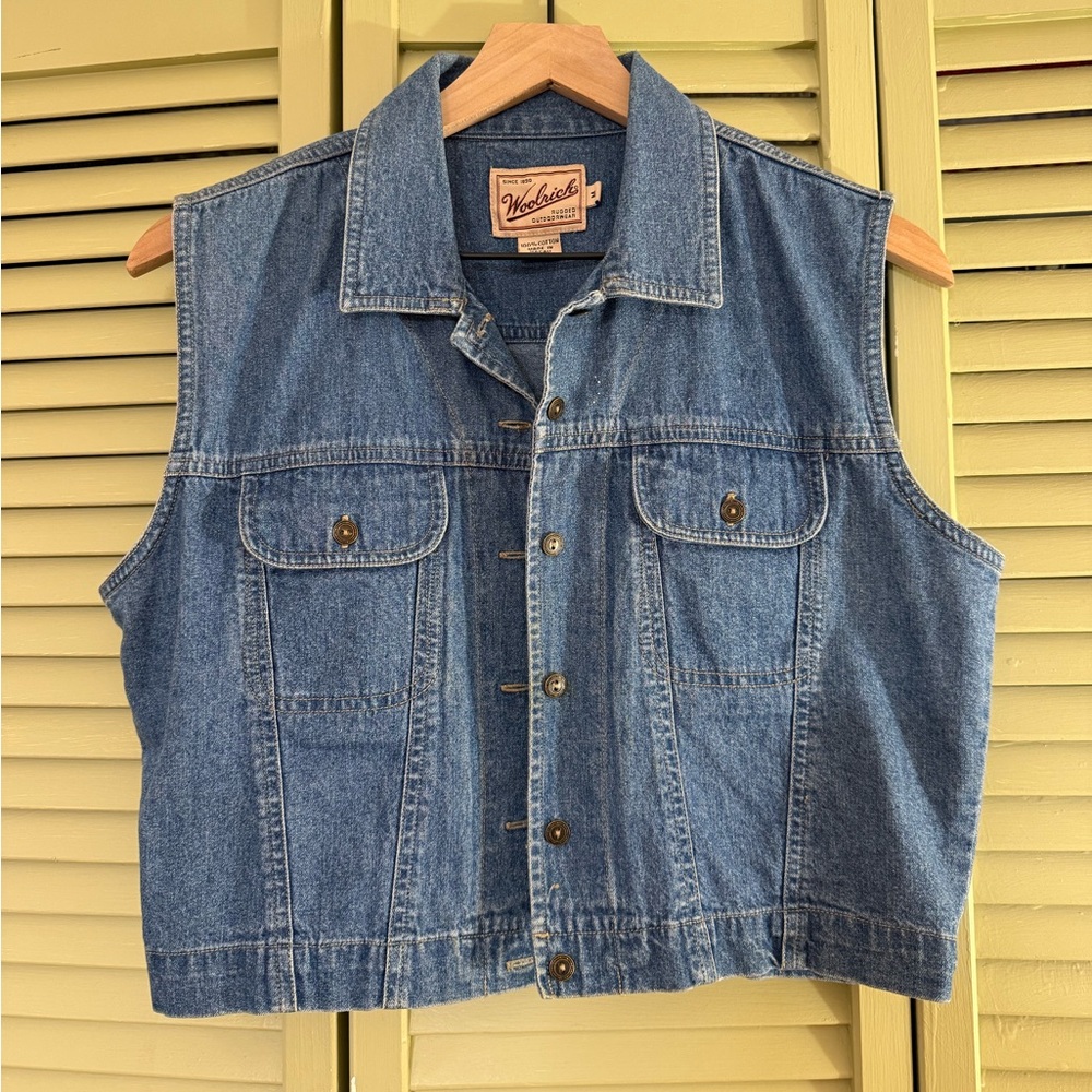 Vintage Woolrich Denim Sleeveless Vest